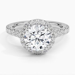 Sienna Diamond Ring Halo Cut 2 ct. CZ Engagement Band Brilliant Synthetic NWT 10